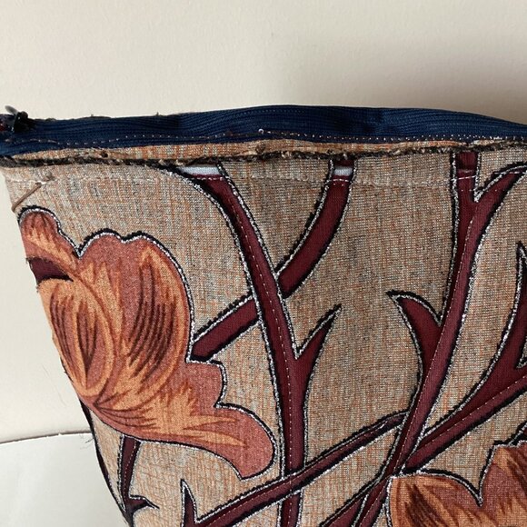 Handmade Cosmetic Makeup Brown Bag Tote Travel Zipper Pouch Scrunchies - Picture 4 of 10